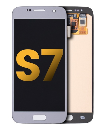 OLED Assembly Without Frame Compatible For Samsung Galaxy S7 (Refurbished) (Silver Titanium)