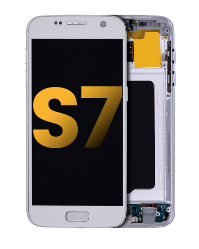 OLED Assembly With Frame Compatible For Samsung Galaxy S7 (Refurbished) (All US Models) (Silver Titanium)