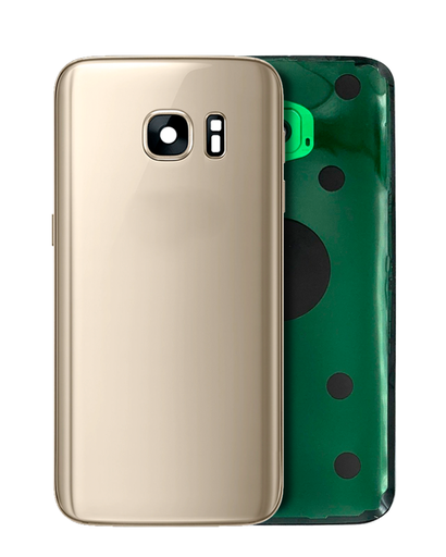 Back Cover Glass With Camera Lens Compatible For Samsung Galaxy S7 ( AT&amp;T Logo) (Used OEM Pull: Grade A) (Gold Platinum)