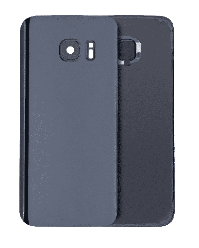 Back Cover Glass With Camera Lens Compatible For Samsung Galaxy S7 (No Logo) (Aftermarket Plus) (Black Onyx)