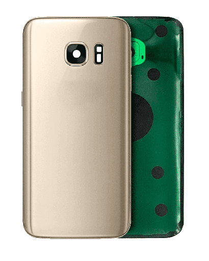 Back Cover Glass With Camera Lens Compatible For Samsung Galaxy S7 (No Logo) (Aftermarket Plus) (Gold Platinum)