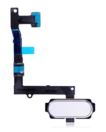 Home Button With Flex Cable Compatible For Samsung Galaxy S6 Edge Plus (White Pearl)