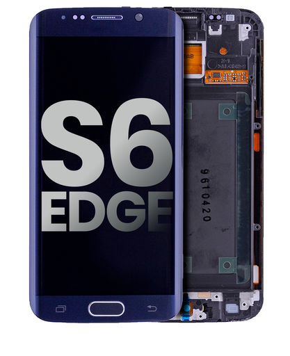 OLED Assembly With Frame Compatible For Samsung Galaxy S6 Edge (Refurbished) (Black Sapphire)