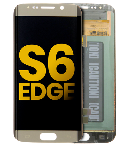 LCD Assembly Without Frame Compatible For Samsung Galaxy S6 Edge (Refurbished) (Gold Platinum)
