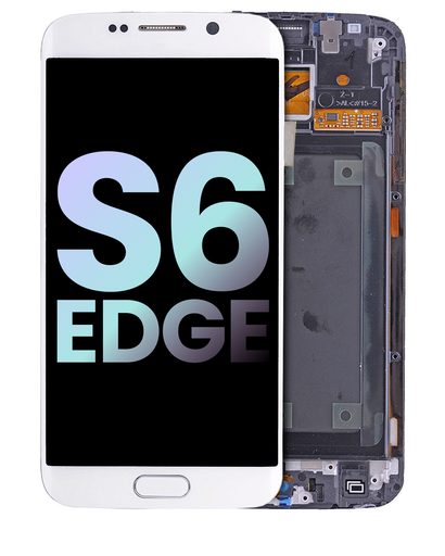 OLED Assembly With Frame Compatible For Samsung Galaxy S6 Edge (CDMA: Verizon / Sprint) (Service Pack) (White Pearl)