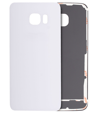 Back Cover Glass Compatible For Samsung Galaxy S6 Edge (No Logo) (Aftermarket Plus) (White)
