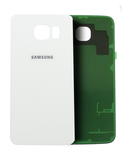 Back Cover Glass Compatible For Samsung Galaxy S6 ( AT&amp;T Logo) (Used OEM Pull: Grade A) (White Pearl)