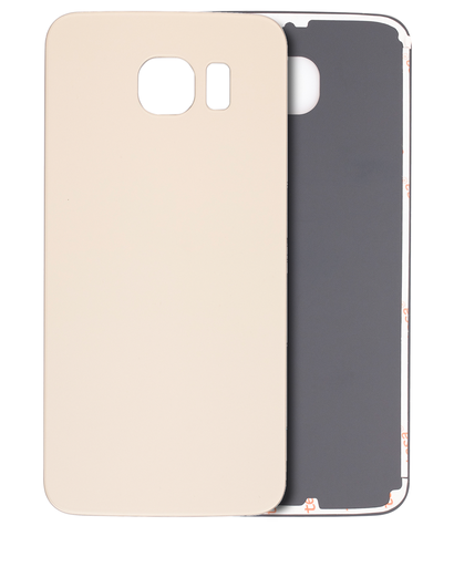 Back Cover Glass Compatible For Samsung Galaxy S6 (No Logo) (Aftermarket Plus) (Gold)