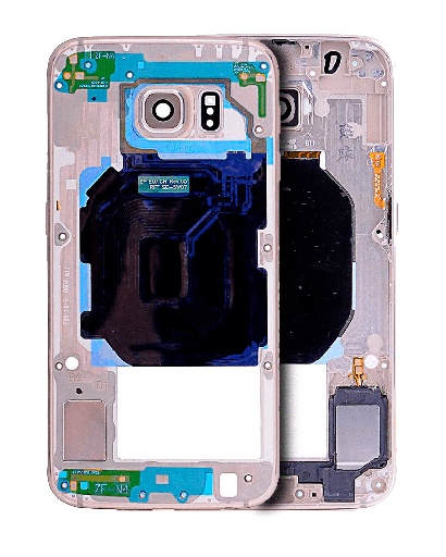 Mid-Frame Housing Compatible For Samsung Galaxy S6 (With Small Parts) (Gold)
