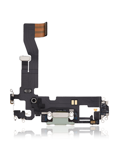 Charging Port Flex Cable Compatible For iPhone 12 / 12 Pro (Used OEM Pull) (Green)