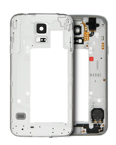 Mid-Frame Housing Compatible For Samsung Galaxy S5 (Service Pack) (Silver / Black)