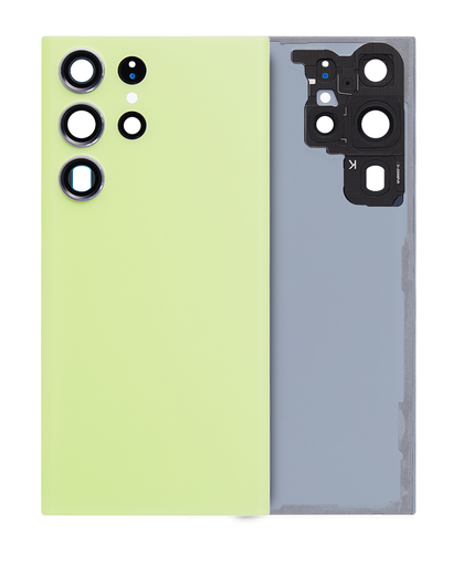 Back Cover Glass With Camera Lens Compatible For Samsung Galaxy S23 Ultra (Service Pack) (Lime)