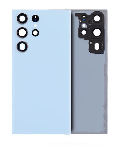 Back Cover Glass With Camera Lens Compatible For Samsung Galaxy S23 Ultra 5G (Service Pack) (Sky Blue)