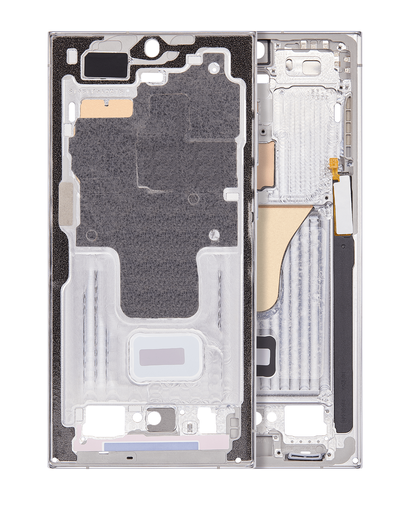 Mid-Frame Housing Compatible For Samsung Galaxy S23 Ultra 5G (International Version) (White)