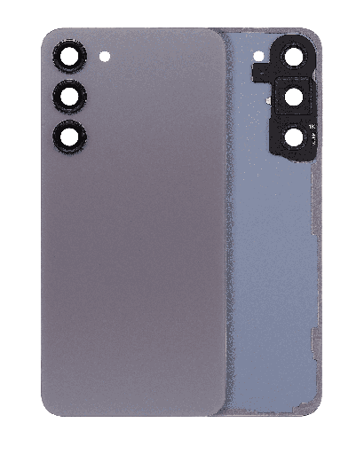 Back Cover Glass With Camera Lens Compatible For Samsung Galaxy S23 Plus (Service Pack) (Graphite)