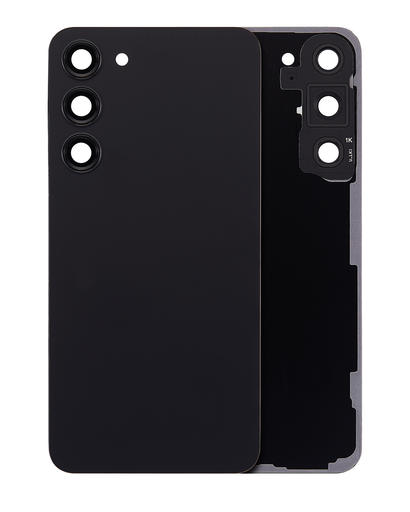 Back Cover Glass With Camera Lens Compatible For Samsung Galaxy S23 Plus (Service Pack) (Phantom Black)