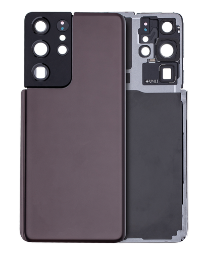 Back Cover Glass With Camera Lens Compatible For Samsung Galaxy S21 Ultra (Service Pack) (Phantom Brown)
