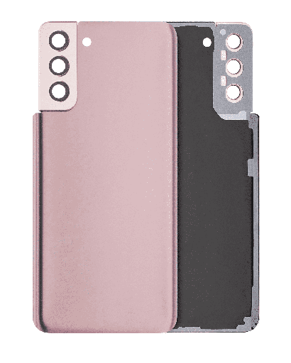 Back Cover Glass With Camera Lens Compatible For Samsung Galaxy S21 Plus (No Logo) (Aftermarket Plus) (Phantom Gold)