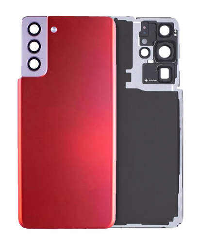Back Cover Glass With Camera Lens Compatible For Samsung Galaxy S21 Plus (Service Pack) (Phantom Red)