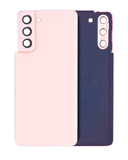 Back Cover Glass With Camera Lens Compatible For Samsung Galaxy S21 5G (No Logo) (Aftermarket Plus) (Phantom Pink)
