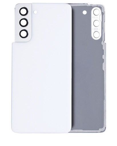 Back Cover Glass With Camera Lens Compatible For Samsung Galaxy S21 5G (Service Pack) (Phantom White)