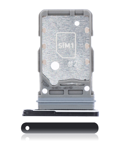 Dual Sim Card Tray Compatible For Samsung Galaxy S21 (Black)