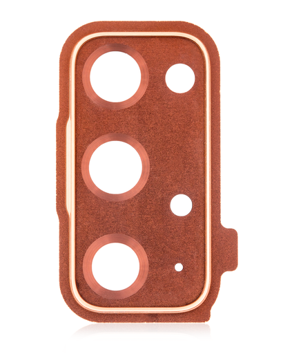 Back Camera Lens With Cover Bezel Ring Compatible For Samsung Galaxy S20 FE 4G / 5G (Cloud Orange)