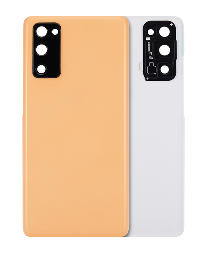 Back cover Glass With Camera Lens Compatible For Samsung Galaxy S20 FE 5G (Aftermarket Plus) (Cloud Orange)