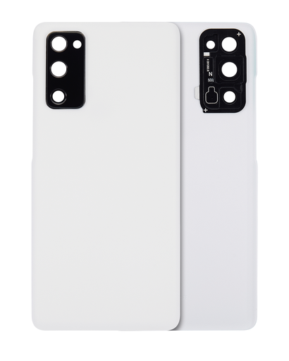 Back cover Glass With Camera Lens Compatible For Samsung Galaxy S20 FE 5G (Aftermarket Plus) (Cloud White)