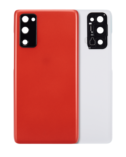 Back cover Glass With Camera Lens Compatible For Samsung Galaxy S20 FE 5G (Aftermarket Plus) (Cloud Red)