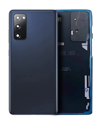 Back Cover Glass With Camera Lens Compatible For Samsung Galaxy S20 FE (Service Pack) (Cloud Navy)