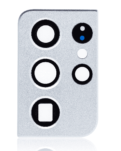 Back Camera Lens With Cover Bezel Ring Compatible For Samsung Galaxy S21 Ultra (Phantom Silver)