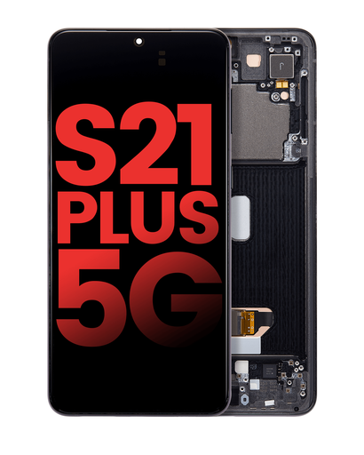 OLED Assembly With Frame Compatible For Samsung Galaxy S21 Plus 5G (Aftermarket Plus) (Phantom Black)