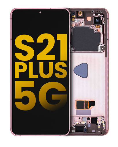 OLED Assembly With Frame Compatible For Samsung Galaxy S21 Plus 5G (Refurbished) (Phantom Violet / Pink / Gold)