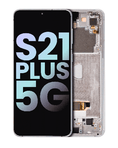OLED Assembly With Frame Compatible For Samsung Galaxy S21 Plus 5G (Service Pack) (Phantom Silver)