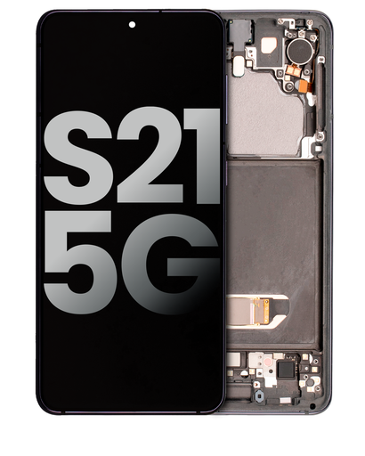 OLED Assembly With Frame Compatible For Samsung Galaxy S21 5G (Used OEM Pull: Grade B/C) (Phantom Gray)