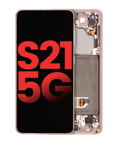 OLED Assembly With Frame Compatible For Samsung Galaxy S21 5G (Aftermarket Plus) (Phantom Pink)