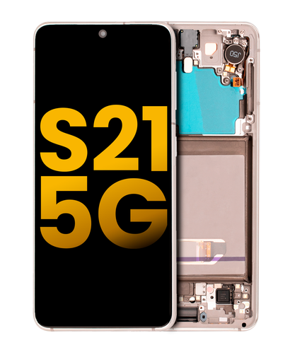 OLED Assembly With Frame Compatible For Samsung Galaxy S21 5G (Refurbished) (Phantom White)