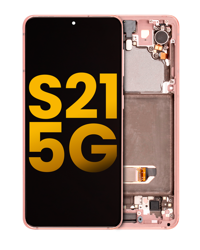 OLED Assembly With Frame Compatible For Samsung Galaxy S21 5G (Refurbished) (Phantom Pink)