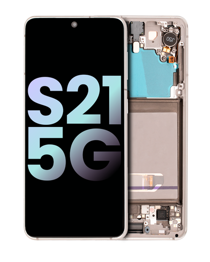 OLED Assembly With Frame Compatible For Samsung Galaxy S21 5G (Service Pack) (Phantom White)
