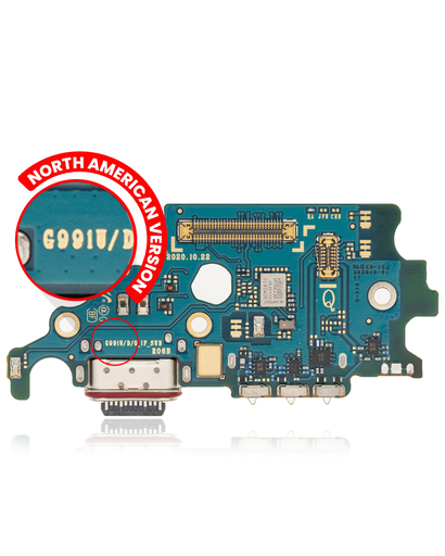 Charging Port Board With Sim Card Reader Compatible For Samsung Galaxy S21 5G (G991U) (US Version)
