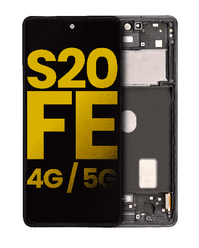 OLED Assembly With Frame Compatible For Samsung Galaxy S20 FE 4G / 5G (Refurbished) (Cloud Navy)