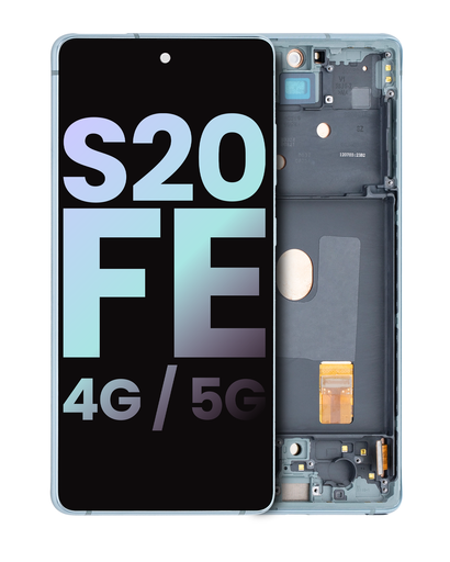 OLED Assembly With Frame Compatible For Samsung Galaxy S20 FE 4G / 5G (Service Pack) (Cloud Mint)