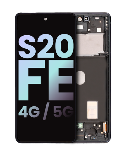 OLED Assembly With Frame Compatible For Samsung Galaxy S20 FE 4G / 5G (Service Pack) (Cloud Navy)