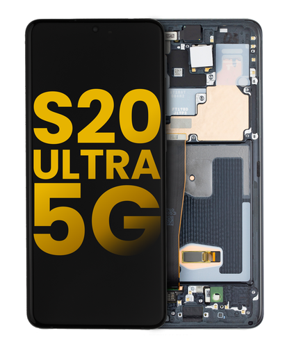 OLED Assembly With Frame Compatible For Samsung Galaxy S20 Ultra 5G (Refurbished) (Cosmic Black)