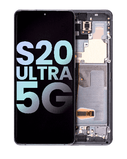 OLED Assembly With Frame Compatible For Samsung Galaxy S20 Ultra 5G (Service Pack) (Cosmic Gray)
