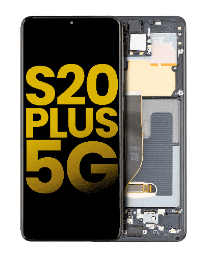 OLED Assembly With Frame Compatible For Samsung Galaxy S20 Plus 5G (Refurbished) (Cosmic Black)