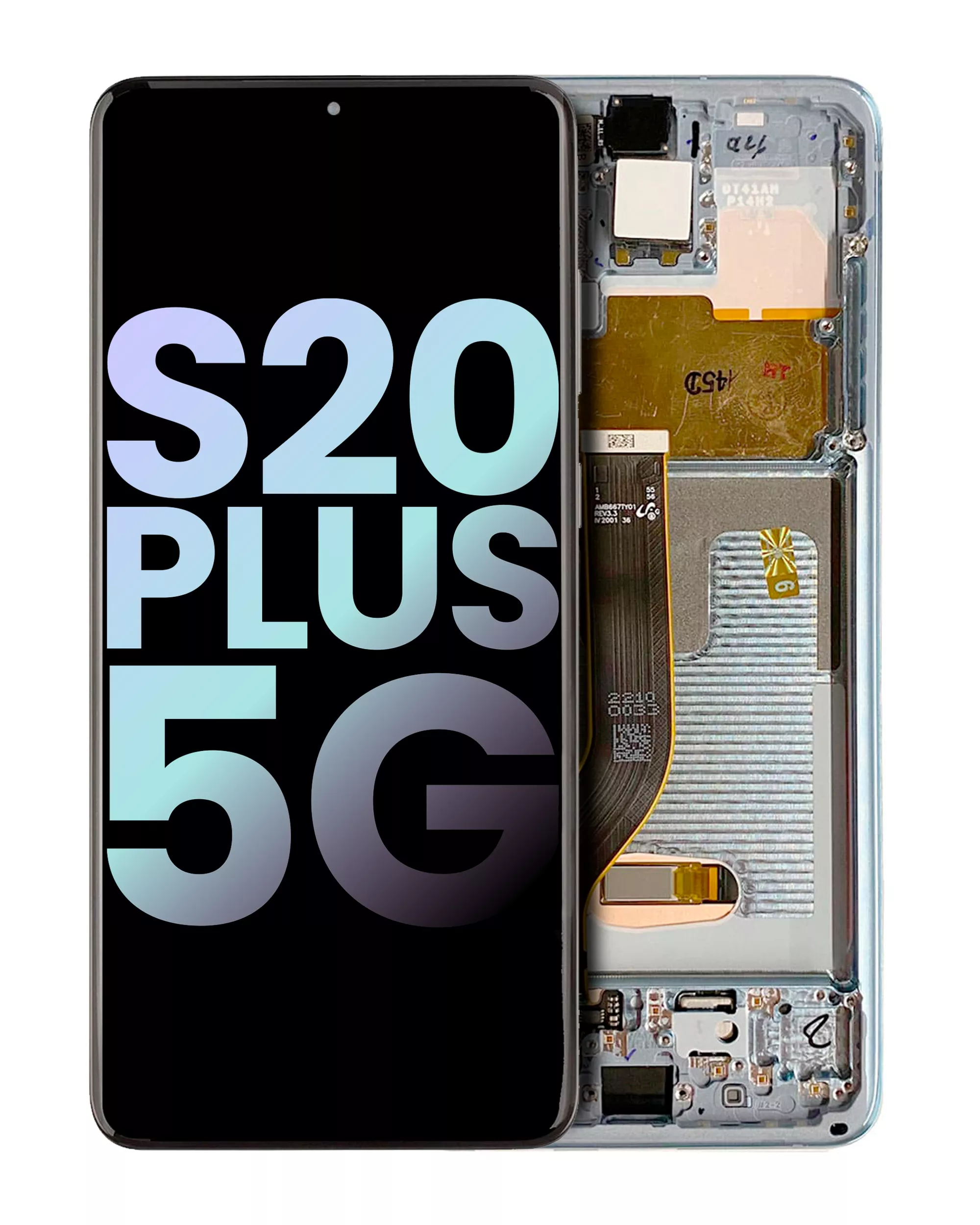 OLED Assembly With Frame Compatible For Samsung Galaxy S20 Plus 5G (Service Pack) (Cloud White)