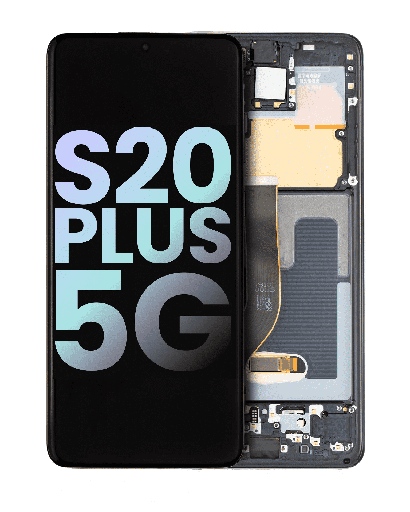 OLED Assembly With Frame Compatible For Samsung Galaxy S20 Plus 5G (Service Pack) (Cosmic Black)