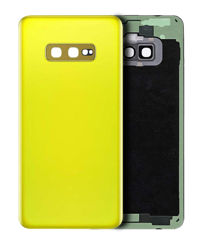 Back cover Glass With Camera Lens Compatible For Samsung Galaxy S10E (No Logo) (Aftermarket Plus) (Canary Yellow)